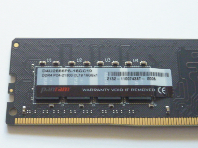 DDR4-2666 Panram CFD デスクトップ用メモリ 16GB 288pin 8GB