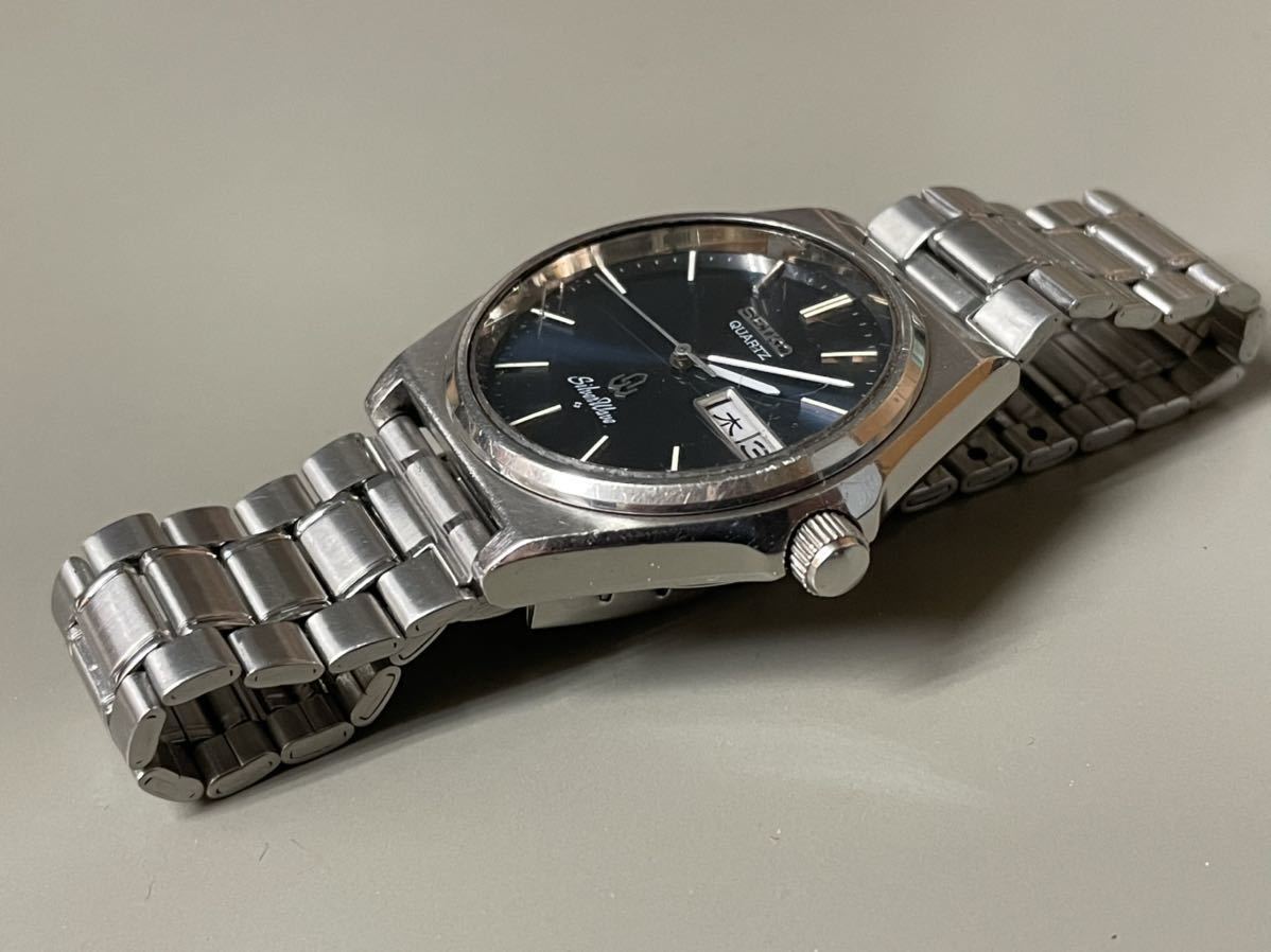 メンズ 稼働品 SEIKO メンズ 腕時計 クオーツ 青文字盤 SilverWave