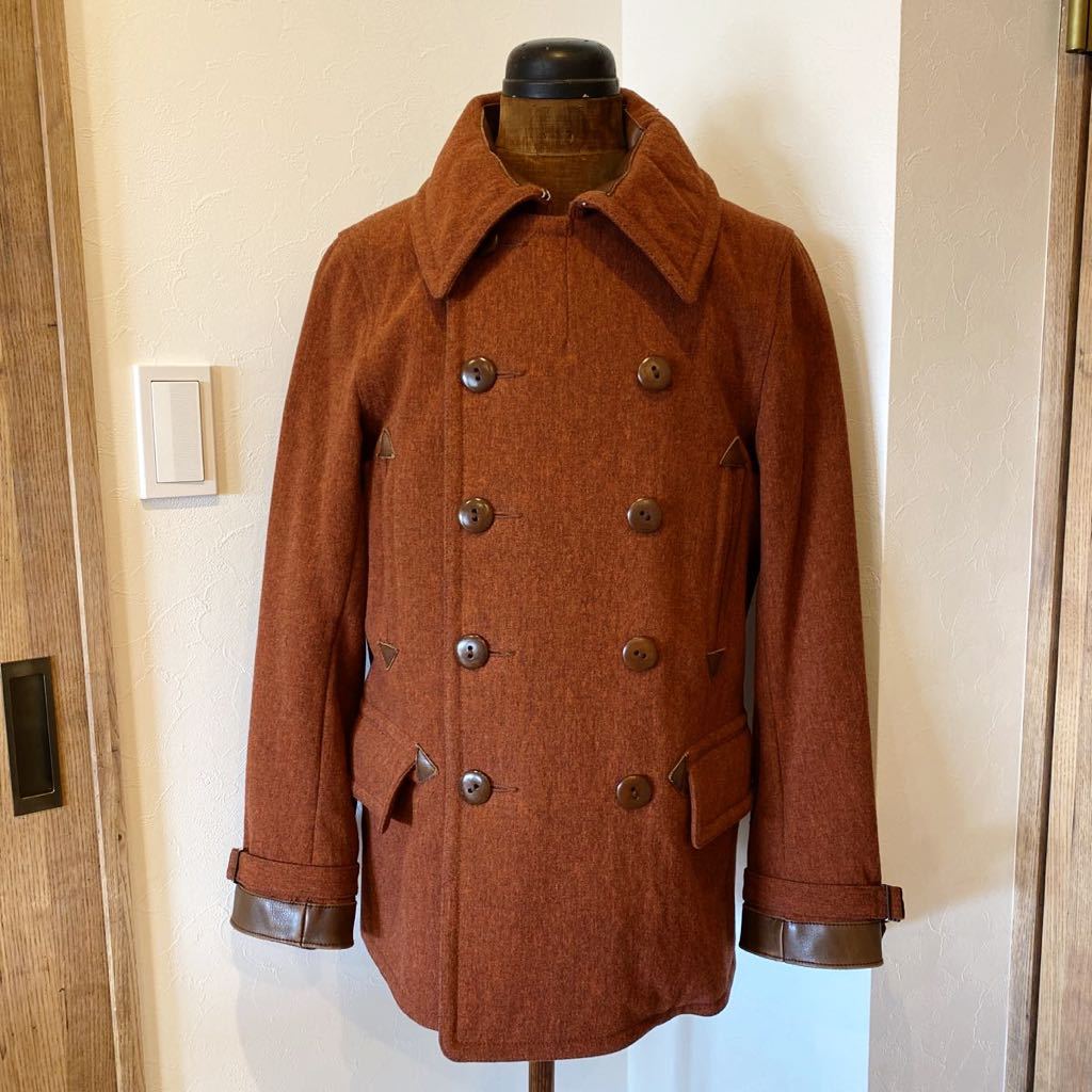 新作，2026 カラー Nigel Cabourn ナイジェル ケーボン ミリタリー Pコート 牛革レザー サイズ46 ピーコート(Mサイズ)｜売買されたオークション情報、yahooの商品情報をアーカイブ公開 - オークファン Mサイズ