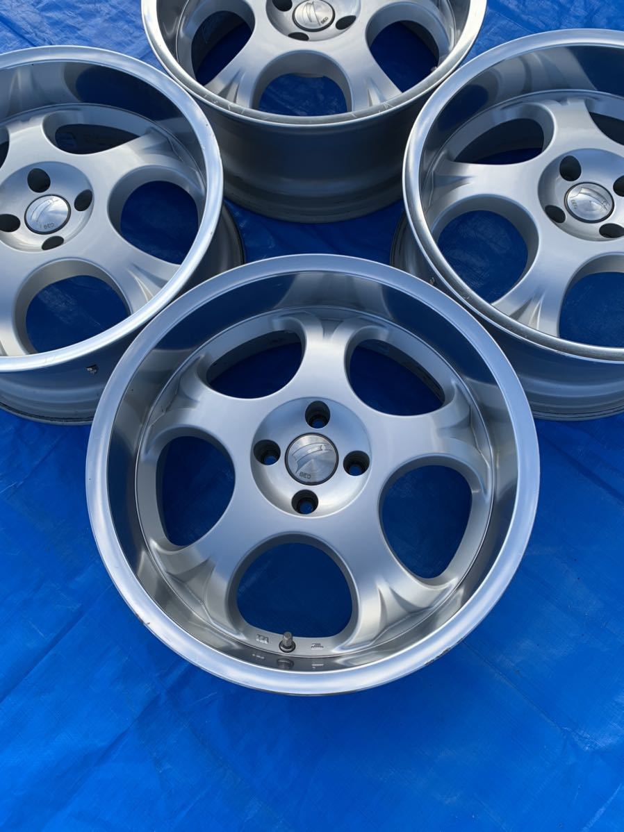 BS BEO 17インチ 7J 4穴PCD100 オフセット20 深リム 中古アルミ 
