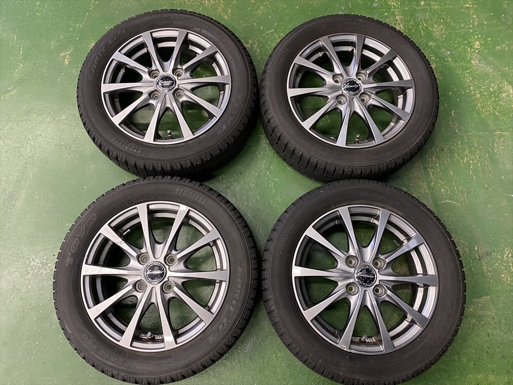 人気セール，2026 軽自動車用 スタッドレスタイヤ 4本セット トーヨーTOYO GARIT G5 155/65R14 2015年製造 溝有り ホイール:ホットスタッフ Exceeder(スタッドレスタイヤ)｜売買されたオークション情報、yahooの商品情報 4穴