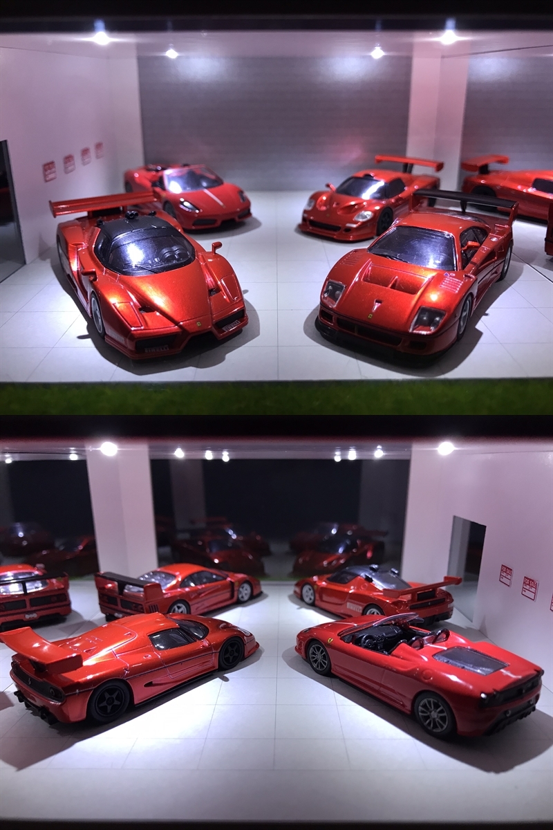 ミニカー専用ジオラマ：1/64 カーディーラーⅠ（ホワイト＆シルバー