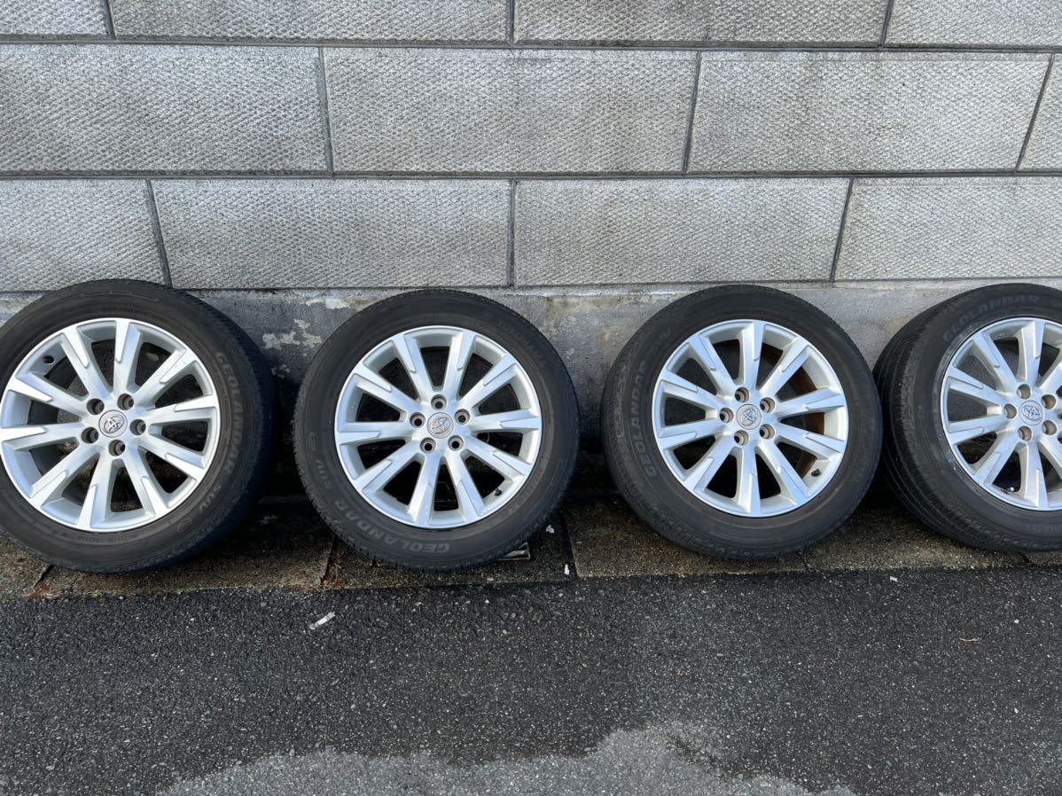 【YK GEOLANDAR SUV 235/55R18】夏タイヤ 【トヨタ ヴァンガード 純正ホイール 18インチ 4本 7J5HPCD114.3+39】バリ溝 ハリアーにも(TF236)クレジットカード QRコード決済可能 トヨタ ヴァンガード 純正 ホイール 18X7.5J ＋39 5穴 PCD114.3