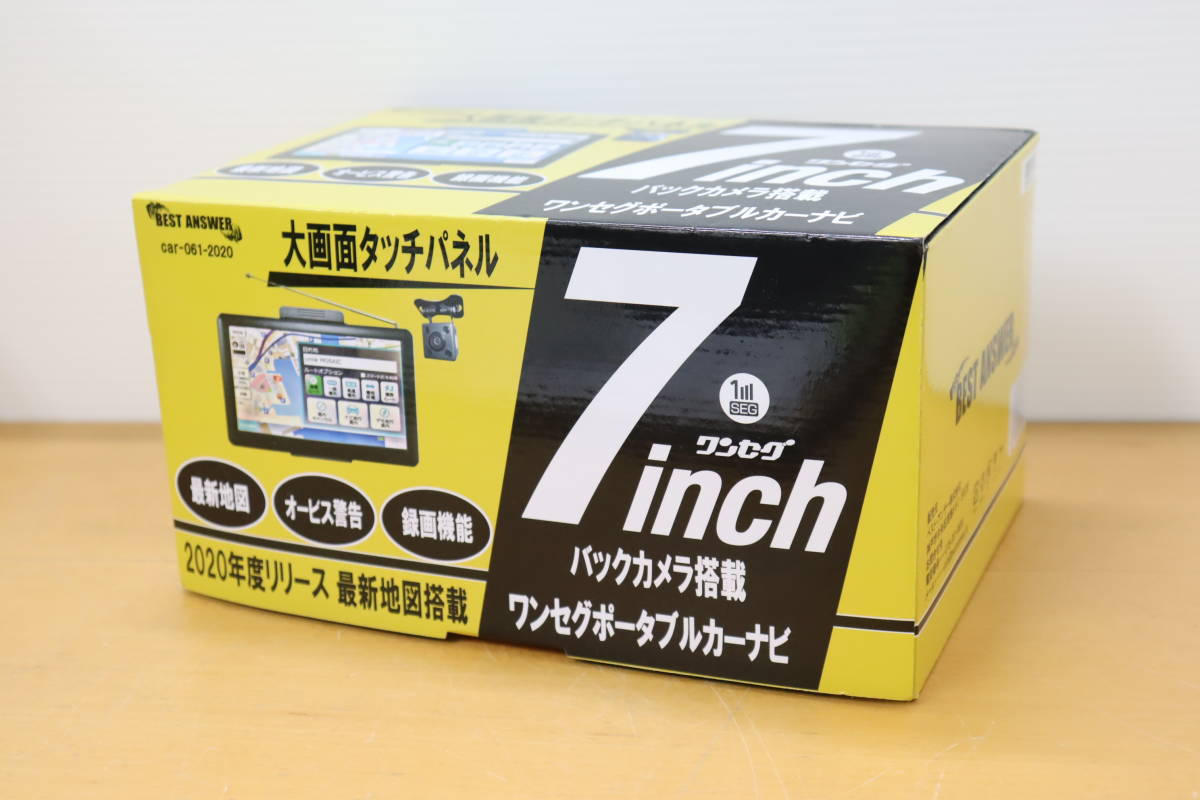 【未使用】BEST ANSWER(ベストアンサー) 7inchワンセグポータブルカーナビ car-061-2020 バックカメラ搭載