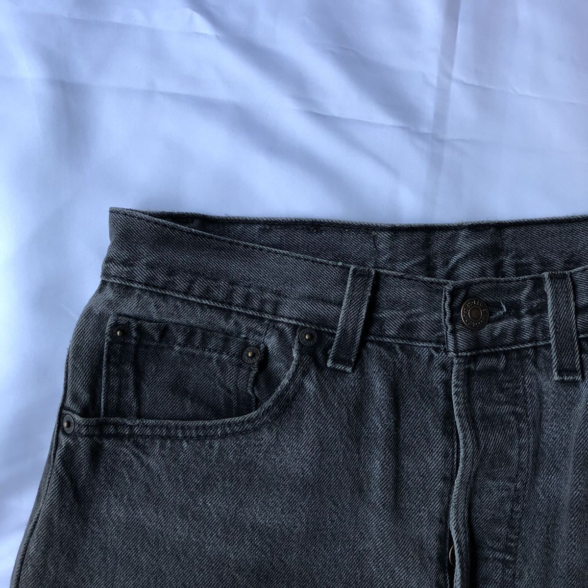 90s Levi's 501 made in USA Black denim W32/L32 サークルRタブ USA製 リーバイス ブラック デニム リペア有