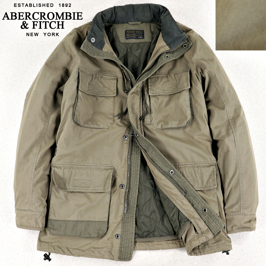  相場価格￥35 250- 国内正規品 ABERCROMBIE＆FITCH アバクロ ヴィンテージ加工 ミリタリージャケット カーキ L 裏キルティング(Lサイズ)｜売買されたオークション情報、yahooの商品情報をアーカイブ 男性用