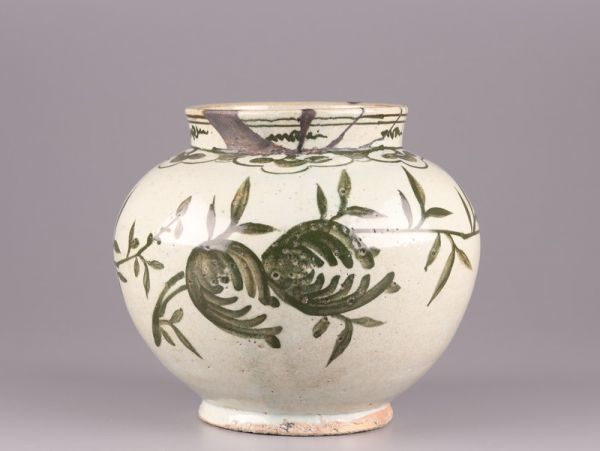 古美術 李朝 朝鮮古陶磁器 鉄絵 時代物 壷 極上品 工芸品 極上