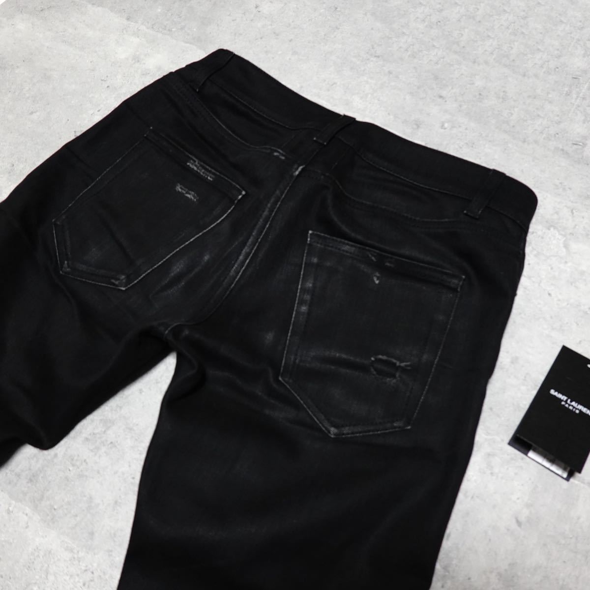 【エディ期ラスト】 saint laurent paris 16awデストロイ 希少・エディ期】SAINT LAURENT PARIS サンローラン16AW スキニー
