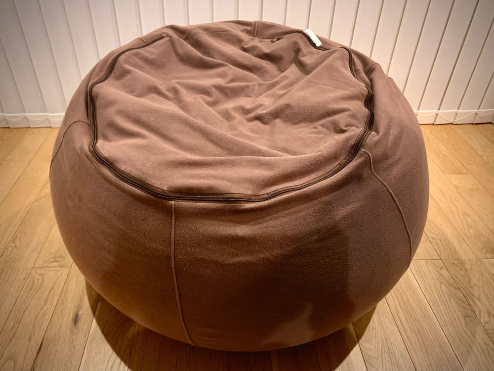 ヨギボー Yogibo ポッド Pod チョコレートブラウン ソファ ラウンジチェア カウチ リラックス 仮眠 洗えるカバー ¥28,380- 中古 ビーズ増量_5