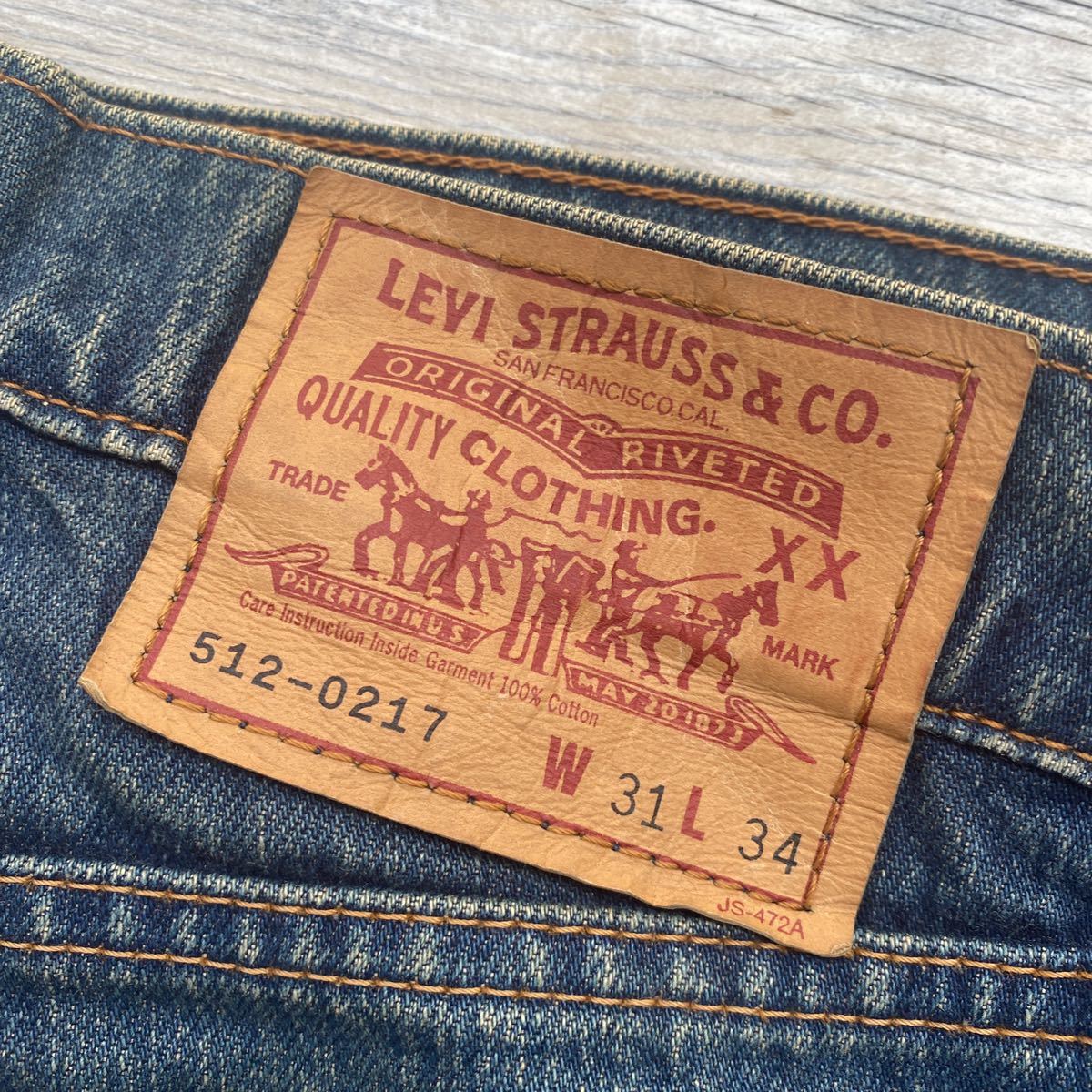 LEVIS リーバイス 512-0217 デニム ジーパン パンツ W31インディゴ色 