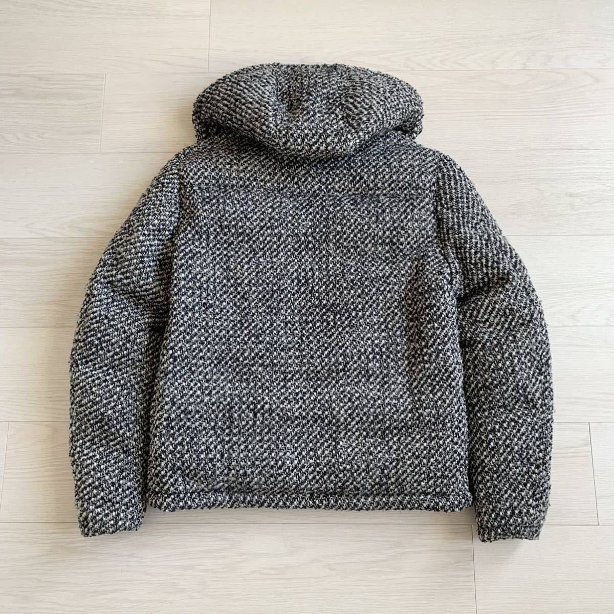 良品 Paul Smith R.NEWBOLD 裏地総柄 ツイード フード付き ダウン 