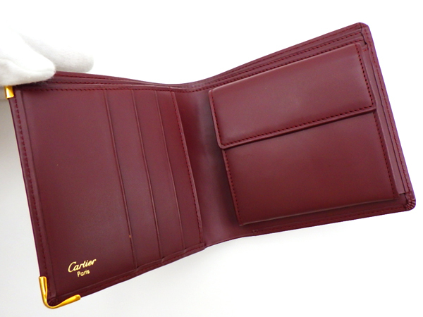 未使用】Cartier カルティエ 財布 マストライン 二つ折り財布 箱 