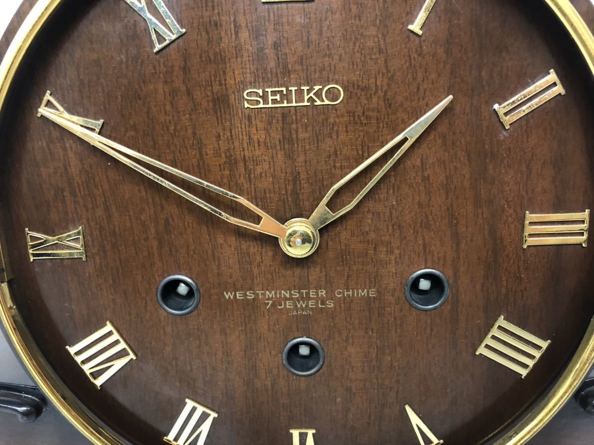 SEIKO WESTMINSTER CHIME 7 JEWELS JAPAN 動作未確認 ガラス欠品