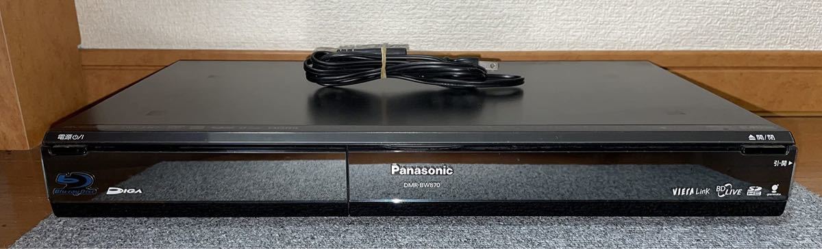 パナソニック DIGA DMR―BW870 1TB プチメンテ済み 取説付き