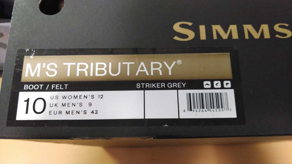 未使用★SIMMS シムス トリビュータリー ブーツ フェルト 10サイズ 27cm★ウェーディングシューズ 