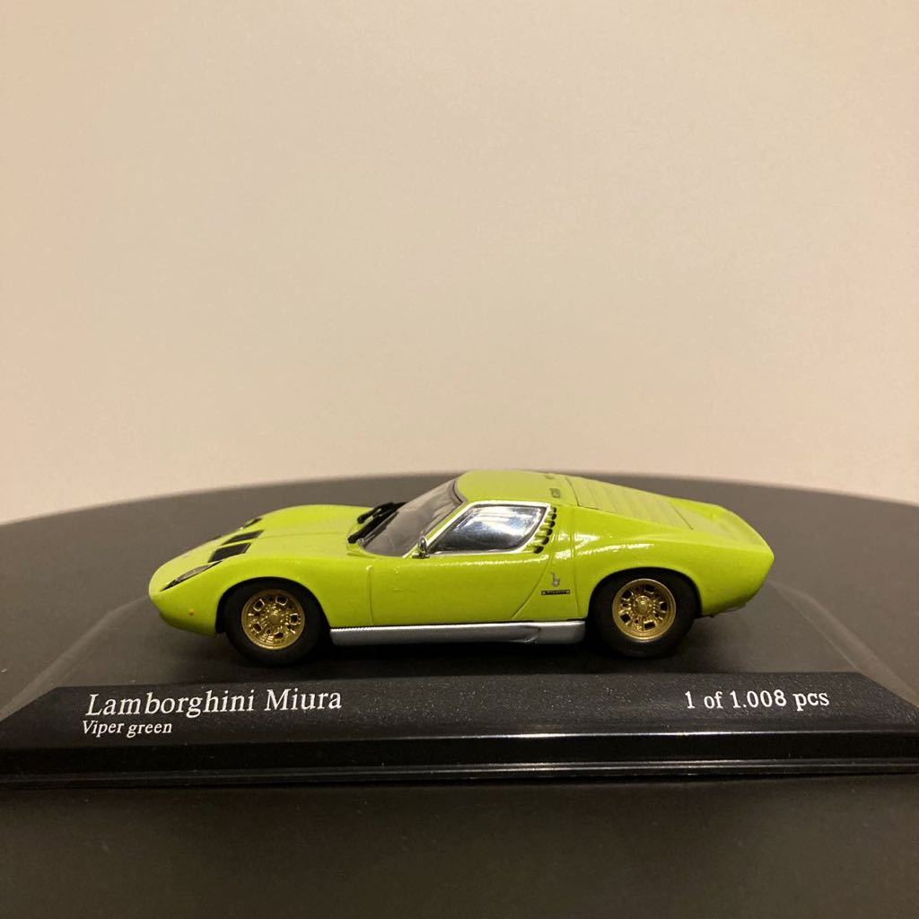 ミニチャンプス（特注品）　ランボルギーニミウラ　Viper green MINICHAMPS Lamborghini Miura 1966 viper green ミニチャンプス