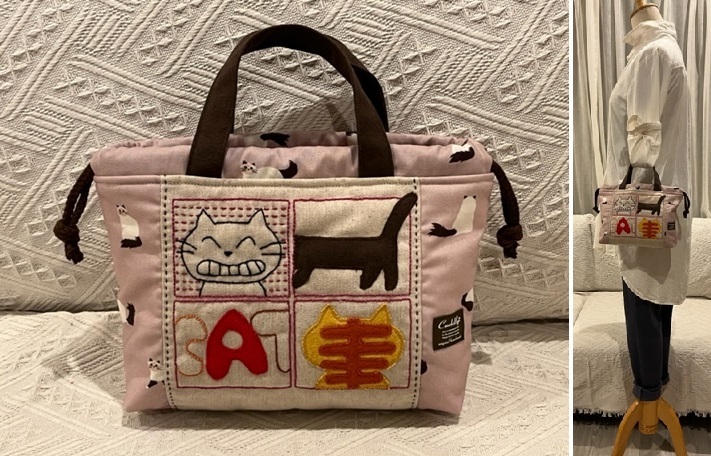 得価，安い やっぱりネコちゃん14 ふっくらミニバッグ 巾着タイプ ハンドメイド(女性用)｜売買されたオークション情報、yahooの商品情報をアーカイブ公開 - オークファン 女性用
