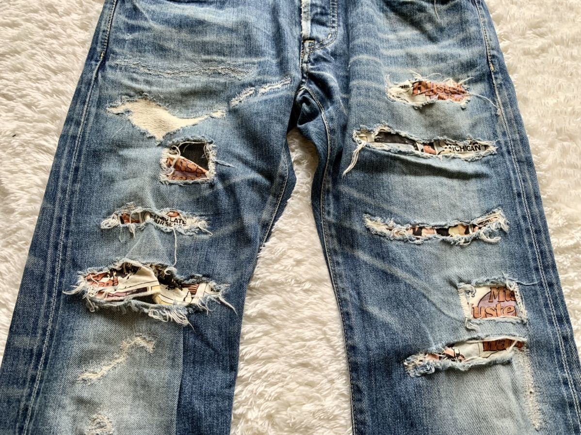 HYSTERIC GLAMOUR ダメージ クラッシュ デニム 32