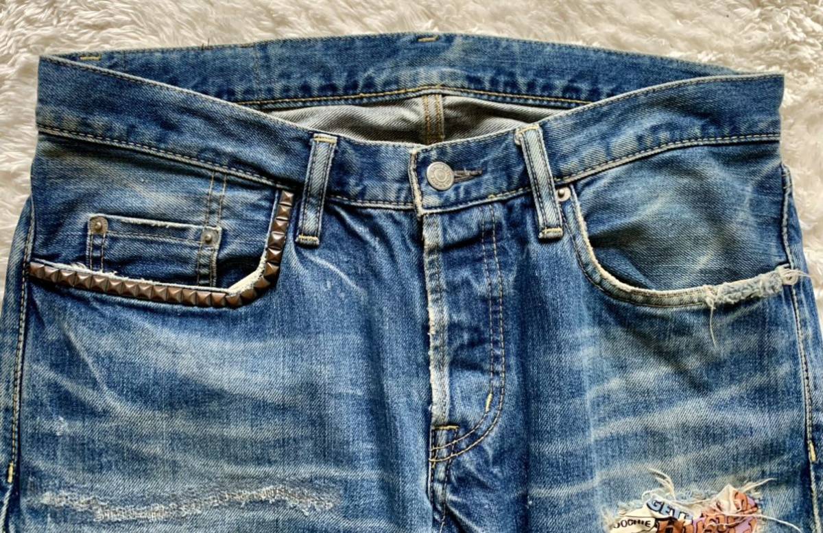美品】HYSTERIC GLAMOUR ヒステリックグラマー リペアデニム 32 
