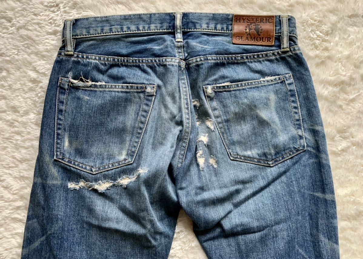 HYSTERIC GLAMOUR ダメージ クラッシュ デニム 32