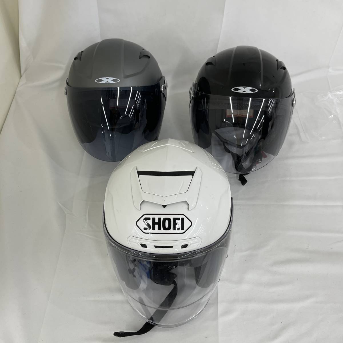 【A1417257】ヘルメット　SHOEI　X-AIR LM05　3点　おまとめ SHOEI ヘルメット Z-8 ブラック／レッド SENA COLLECTION