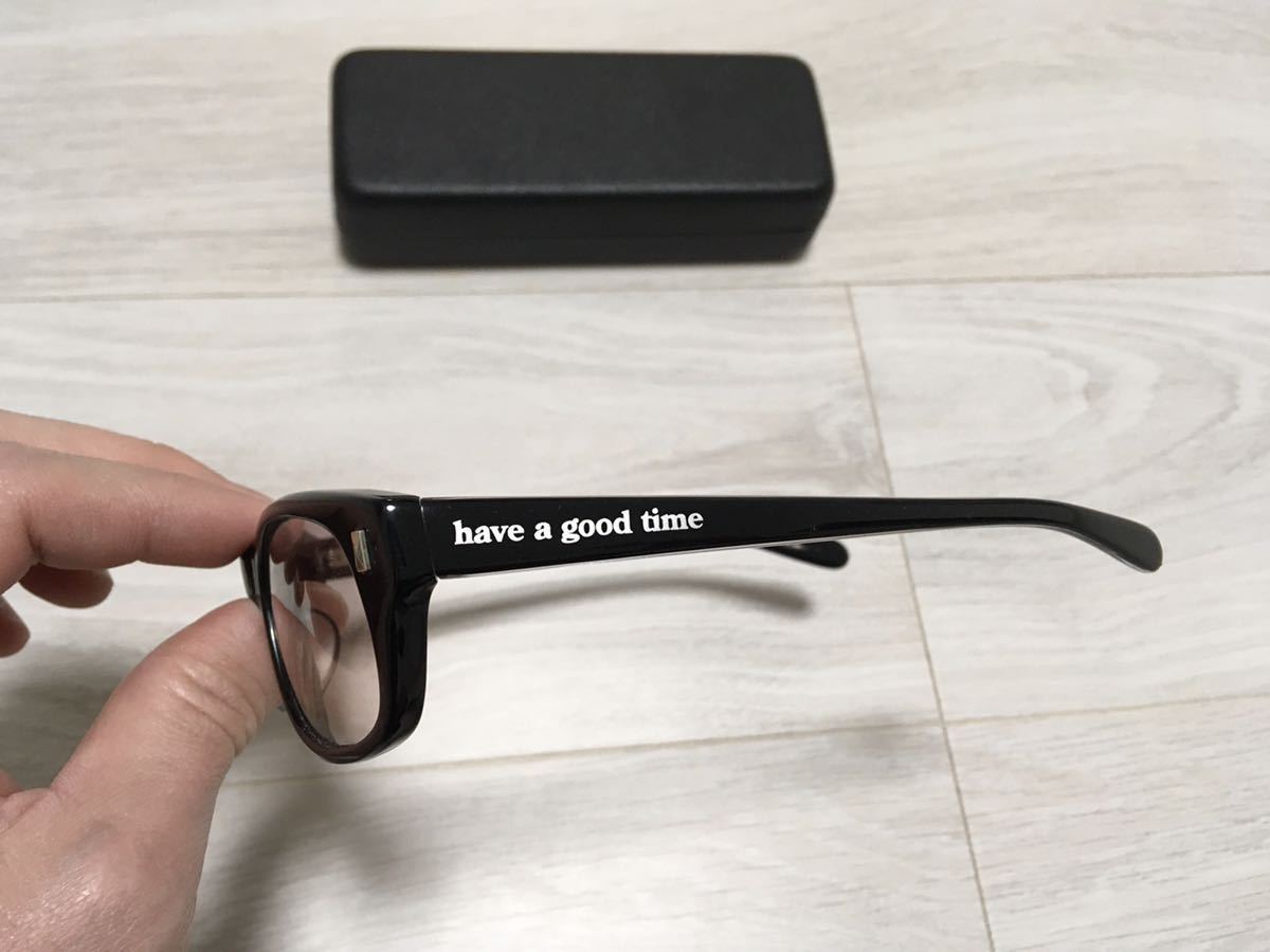 日本製 STUSSY マイケル 黒xミラーレンズサングラス have a good time