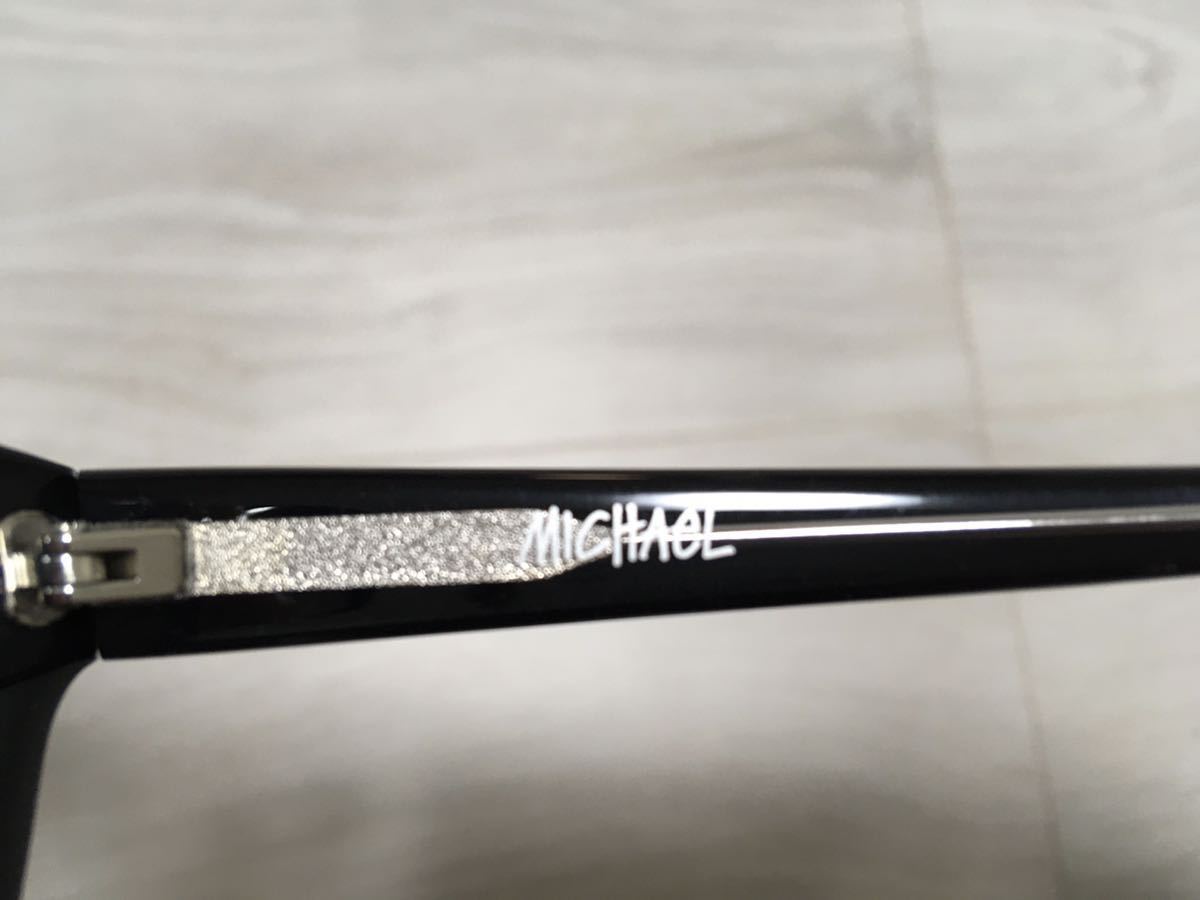 日本製 STUSSY マイケル 黒xミラーレンズサングラス have a good time