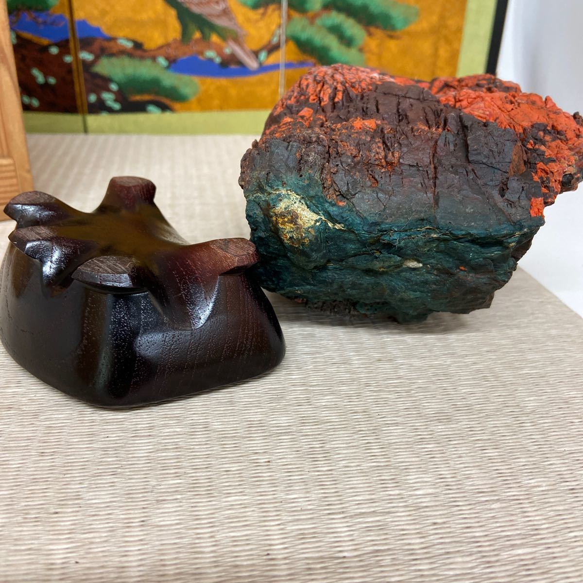 根尾桜石朱世界☆ 鑑賞石菊花石桜石