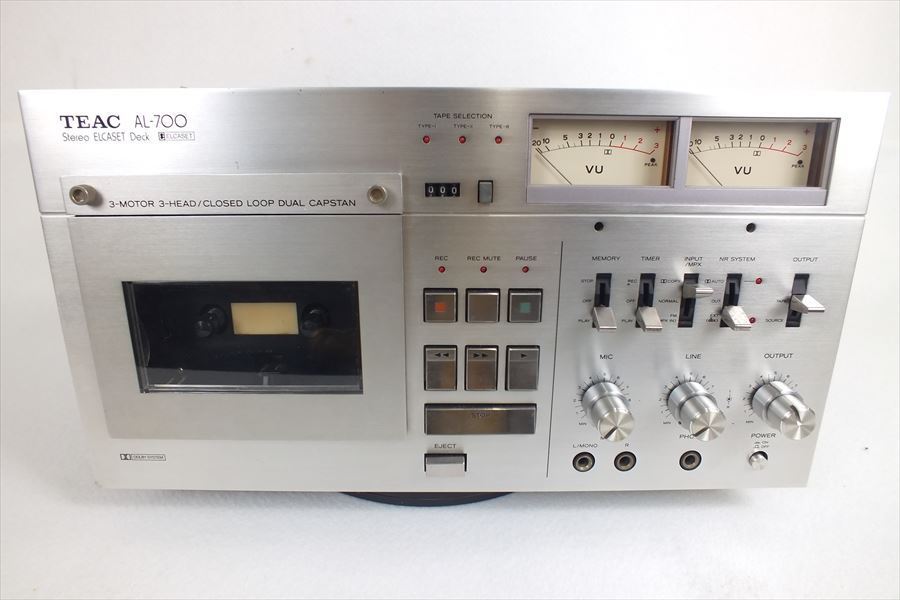 ◆ TEAC ティアック AL-700 エルカセットデッキ テープデッキ 現状品 中古 220109B2093 ティアック TEAC AL-700 ＡＬ-７００ 公式通販 エルカセットデッキ◇委託品TB