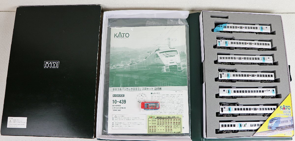 S◇中古品◇鉄道模型 Nゲージ 10-439 883系 ソニック 883 7両セット カトー/KATO/関水金属 ケース・説明書・シール・パーツつき