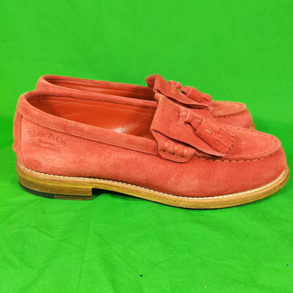 即決 REGAL shoe＆co 25cm リーガルシューアンドコー スエード レッド 