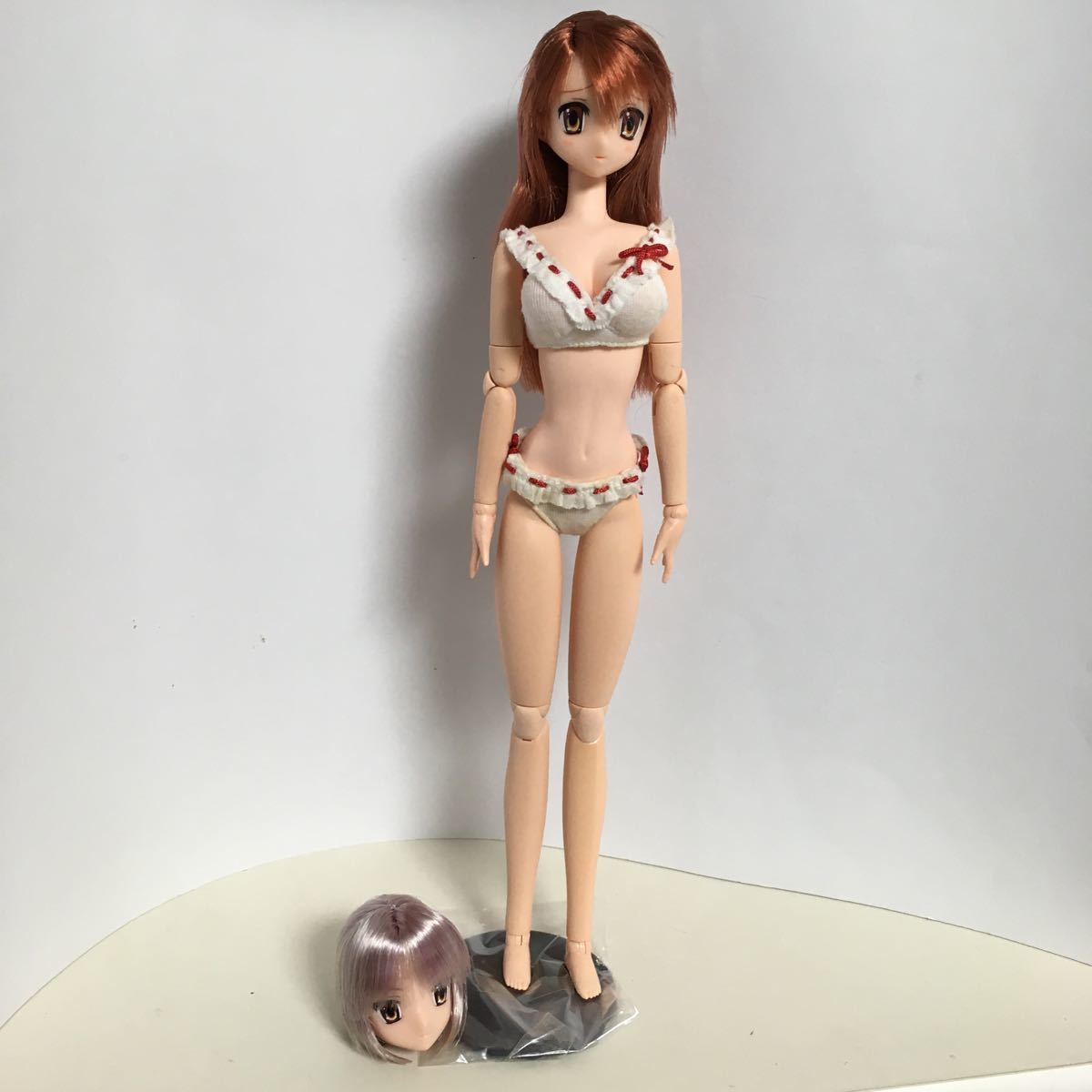 1/6ドール 涼宮ハルヒの憂鬱 朝比奈みくる 中古品 長門有希ヘッド 