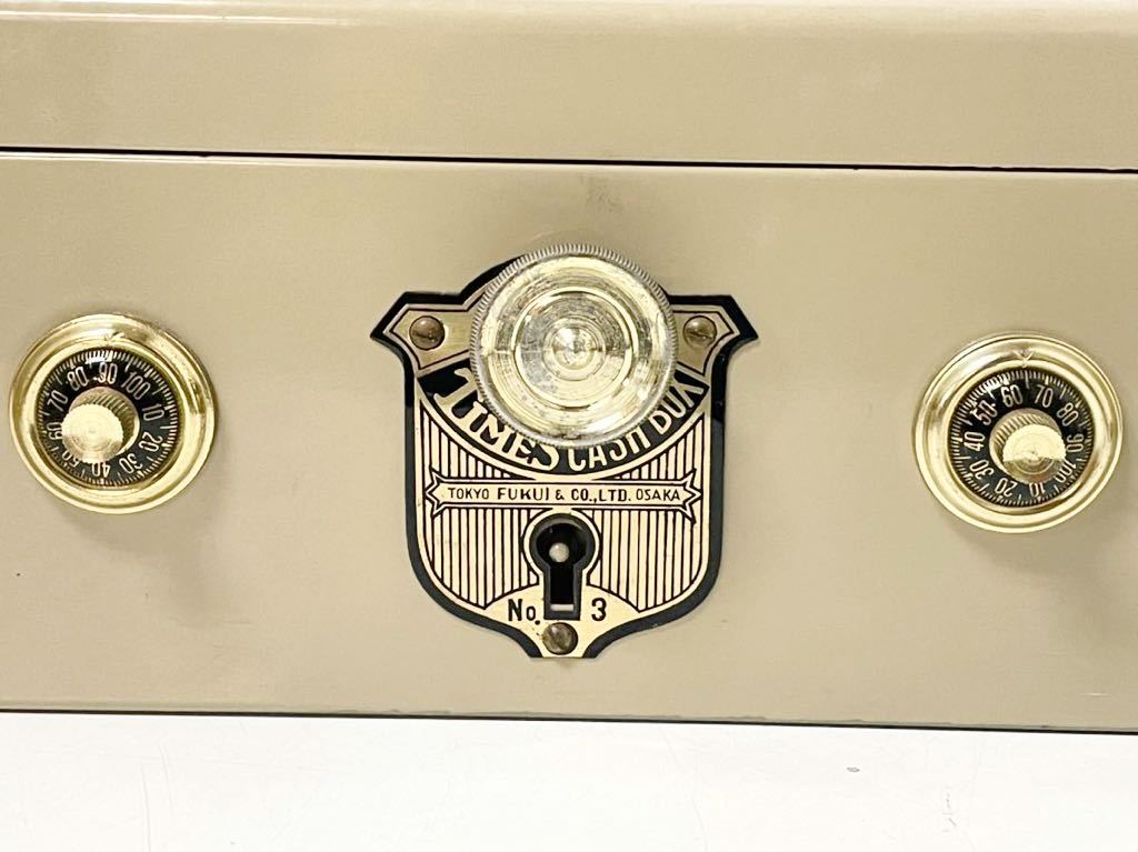 レトロ FUKUI&CO.LTD TIMES CASH BOX 手提げ金庫 キャッシュボックス
