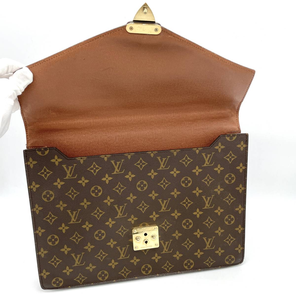 1円 LOUIS VUITTON ルイヴィトン M53338 モノグラム ポルトドキュマン 