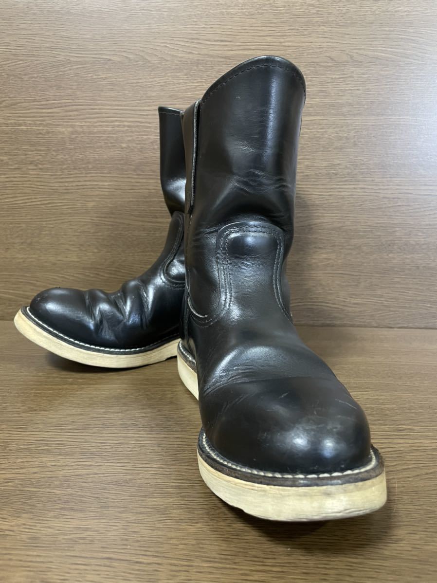 中古 廃番 RED WING 8169 黒 ブラック PECOS US 7 E 25cm レッド 