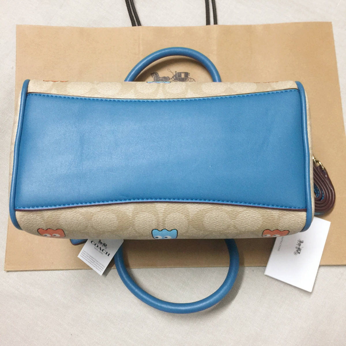 ◇新品◇COACHバッグ F73067 パックマンコラボ ハンドバッグ 2WAY 