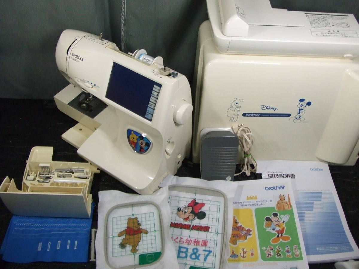 ディズニー刺繍ミシン ブラザーd 9000ｗ Ledライト フットコン付 分解整備済 保証付 ブラザー 売買されたオークション情報 Yahooの商品情報をアーカイブ公開 オークファン Aucfan Com