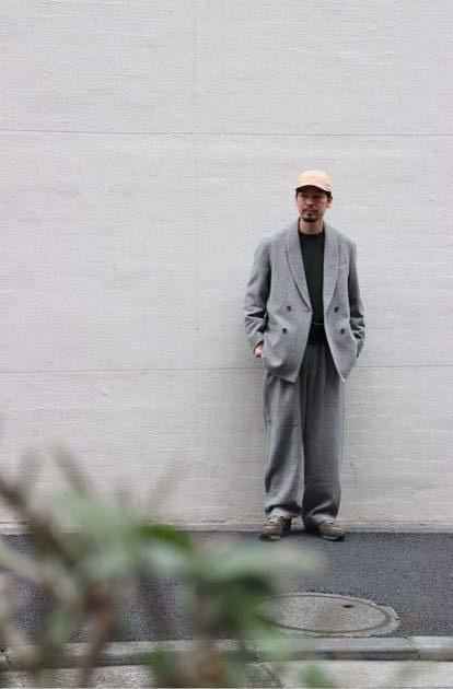 21aw 新品 phlannel / alpaca jacket オーラリー ダブルブレスト 