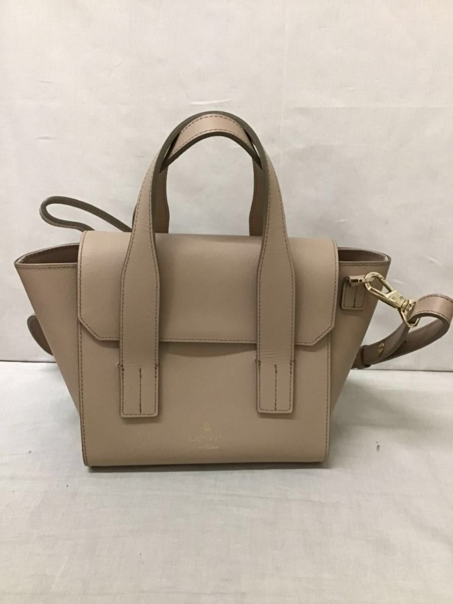 人気セール，品質保証 220306 LANVIN en Bleu ランバンオンブルー ショルダーバッグ レザー ベージュ リュクサンブール 2WAY(女性用)｜売買されたオークション情報、yahooの商品情報をアーカイブ公開 - オークファン 女性用