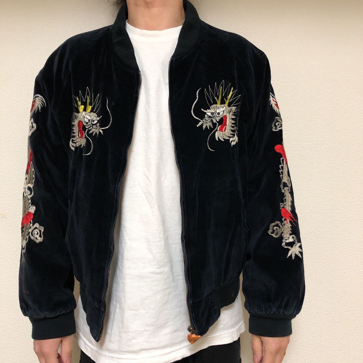 スカジャン ベロア 別珍 | [BLUEPORT] 刺繍ジャケット メンズ テーラー