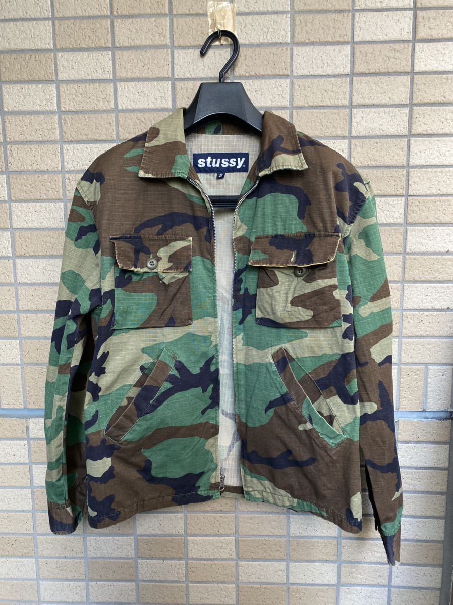 old stussy 90s 80s ミリタリージャケット 迷彩 カモ(Sサイズ)｜売買 