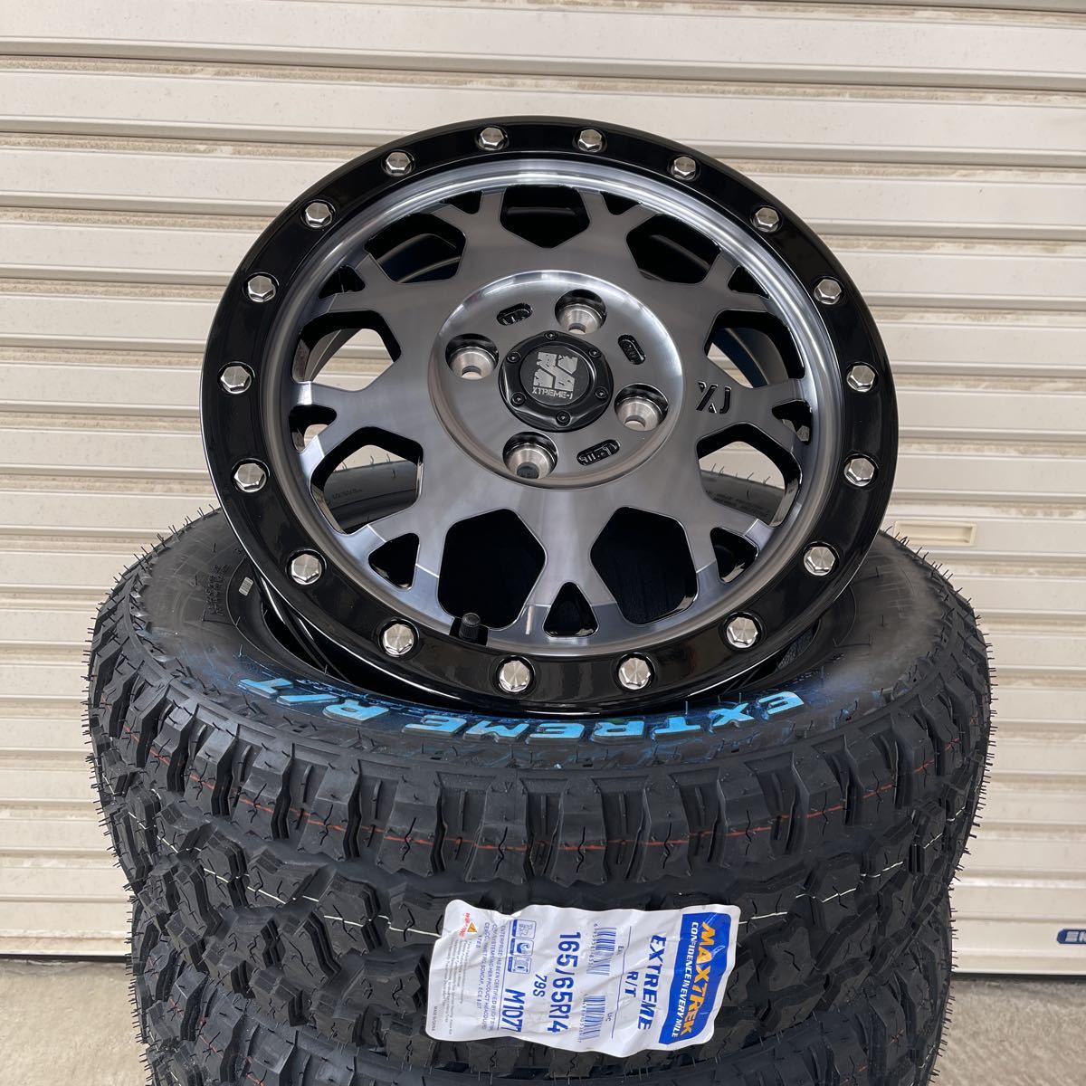 XTREME-J XJ04》 新品マックストレックR/T 165/65R14 ホワイトレター 