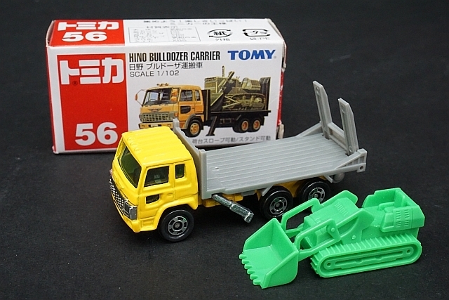 TOMICA トミカ 1/102 HINO 日野 BULLDOZER CARRIER ブルドーザー運搬車