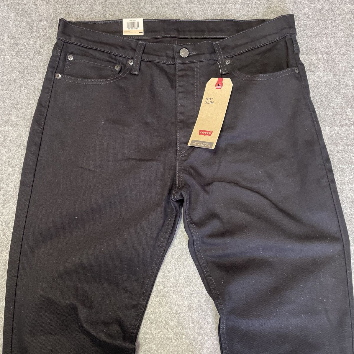 W38 ☆ 新品 リーバイス 511 ブラック スキニーデニム スリム 