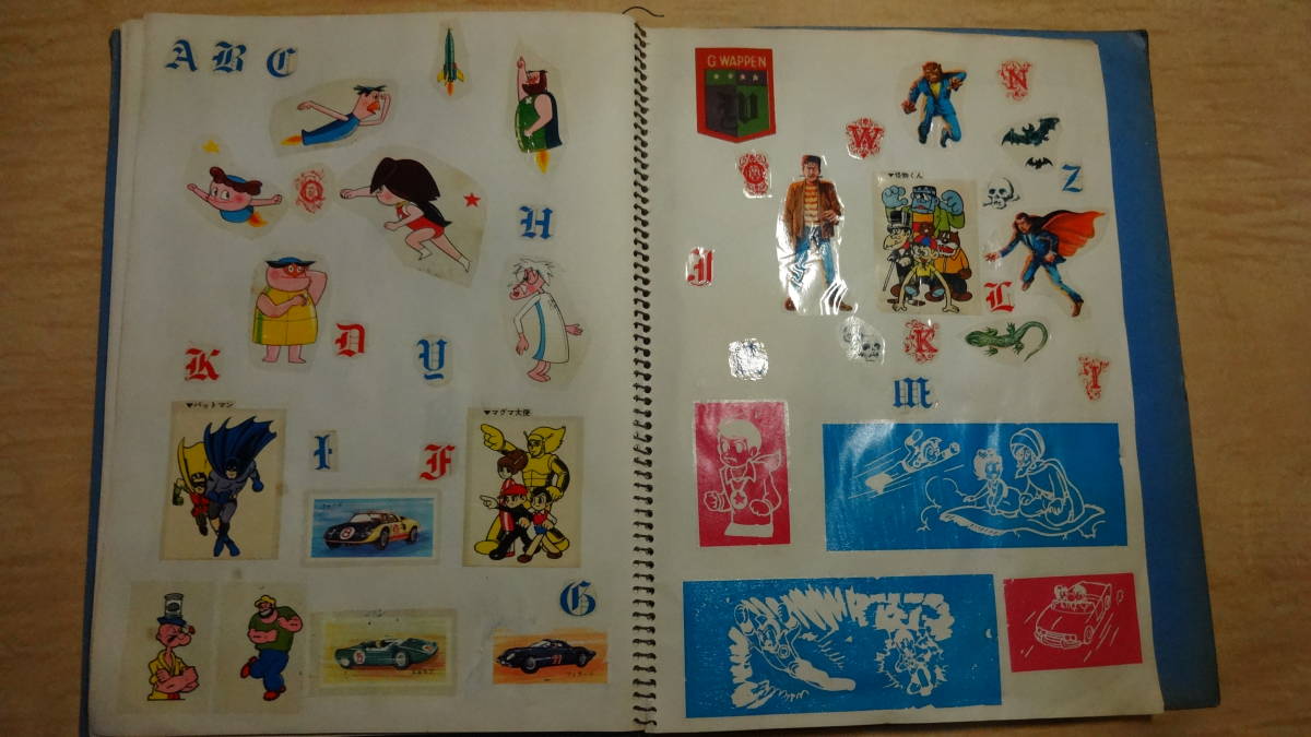 スクラップブック☆昭和30年代☆おまけシール☆マジックプリント☆布 