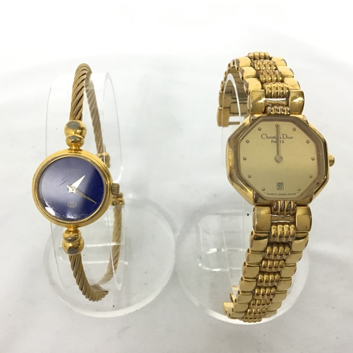 GUCCI Christian Dior 2点セット 腕時計【同梱不可/売り切り時計類  