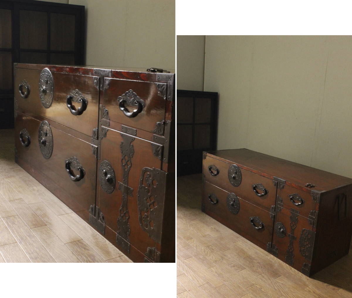 桜丸金具 米沢箪笥 時代箪笥 前栗 和箪笥 木瓜引手 古道具 ローボード公式
