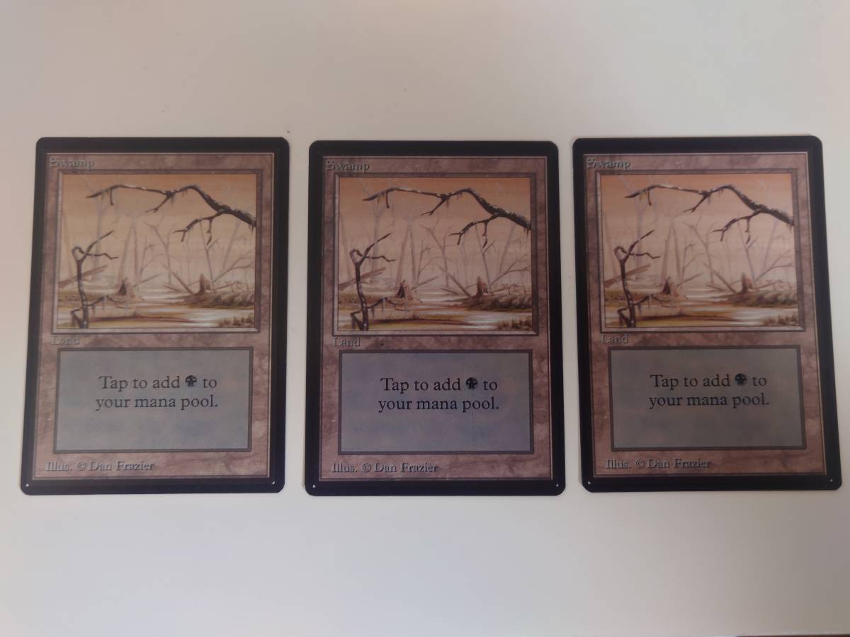 MTG ベータβ 基本土地 沼A3枚セット(画像二枚目と三枚