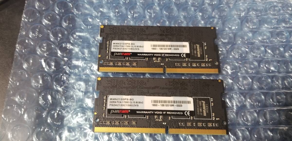 即決 CFD製 8GB×2枚 計16GB DDR4 PC4-17000 DDR4-2133 W4N2133PS-8G