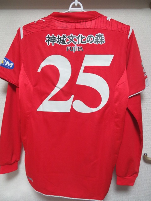 2010-2011 ロアッソ熊本 選手支給品 長袖ユニフォーム ホーム 25 O 